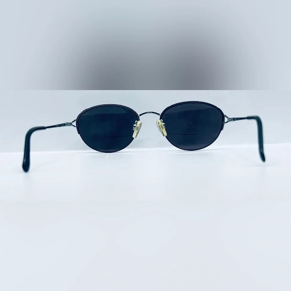 Liza Silver Oval Half-Rim Sunglasses Frames Only